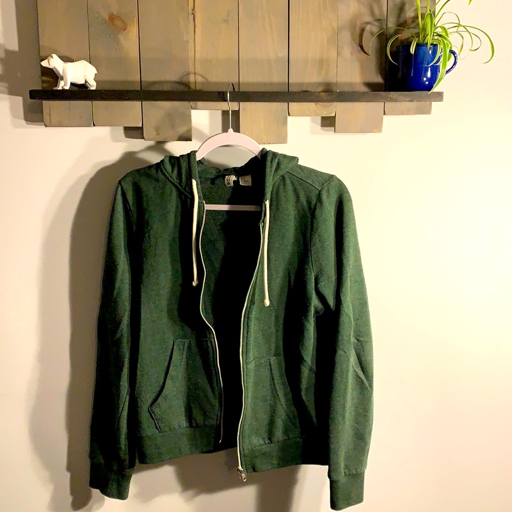 Green zip up